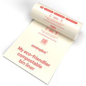 Enviroplus® Compostable Bin Liners – 30L (Carton of 100)