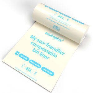 Enviroplus® Compostable Bin Liners – 80L (Carton of 100)