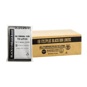 72L Black All Purpose Garbage Bags – Pack of 250