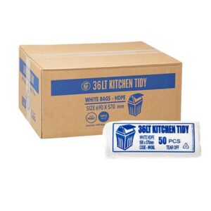 36L Kitchen Tidy Liner HDPE – White